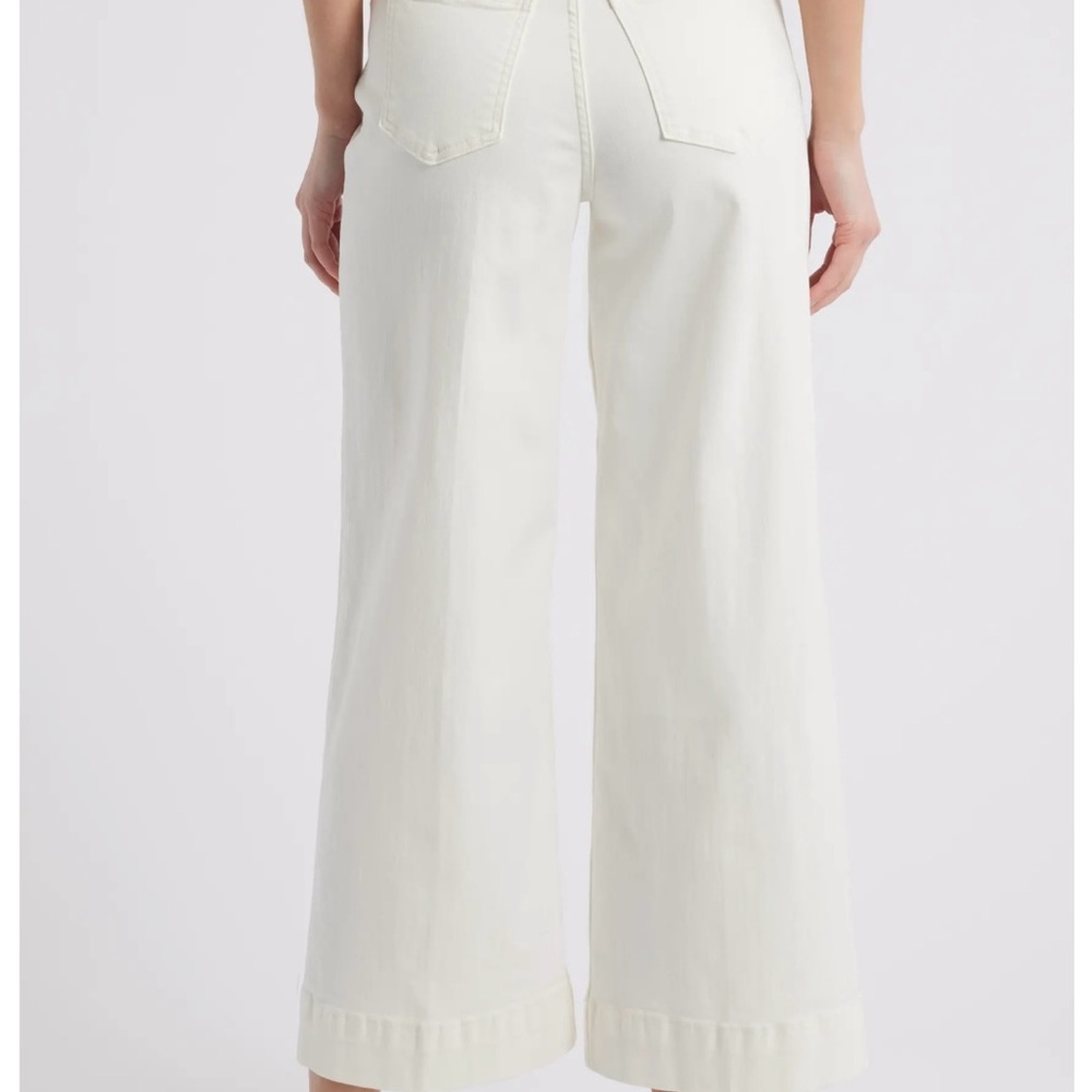 SPANX White Flare Wide Leg Jeans: size large - Picture 2 of 10